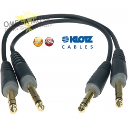 KLOTZ AB-JJ0030 - Kabel Jack 6,3mmst - Jack 6,3mmst  0,3m patch cable 2szt.