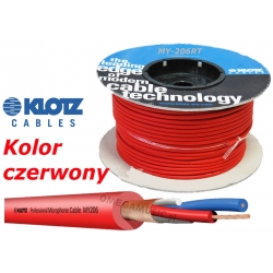 KLOTZ MY206RT - Przewód kabel mikrofonowy symetryczny czerwony