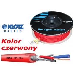 KLOTZ MY204RT - Przewód kabel mikrofonowy symetryczny czerwony