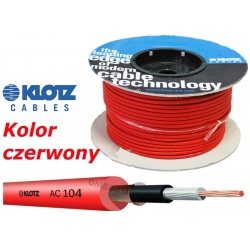 KLOTZ AC104RT - Przewód kabel instrumentalny czerwony