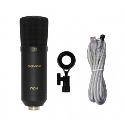 Novox NC-1 BLACK - Mikrofon pojemnościowy USB