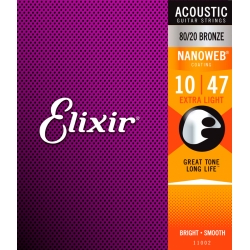 ELIXIR NanoWeb 11002 (10-47) Struny do gitary akustycznej