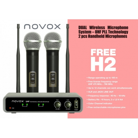 Novox FREE H2 - Mikrofon bezprzewodowy podwójny