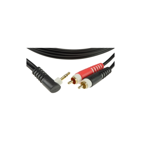 KLOTZ AY7A-0100 - Przewód Jack 3,5mm kątowy - 2 x RCA  1m