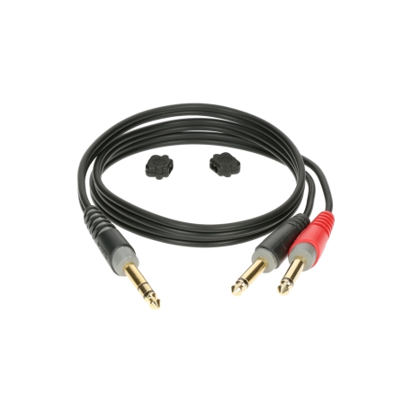 KLOTZ AY1-0200 - Kabel insertowy Jack 6,3st -  2 Jack 6,3 2m