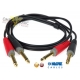 KLOTZ AT-JJ0300 - Kabel 2x Jack 6,3 - 2x Jack 6,3 3m