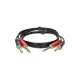 KLOTZ AT-JJ0300 - Kabel 2x Jack 6,3 - 2x Jack 6,3 3m