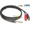 KLOTZ AY3-0100 - Kabel duży Jack stereo - 2 x RCA  1m