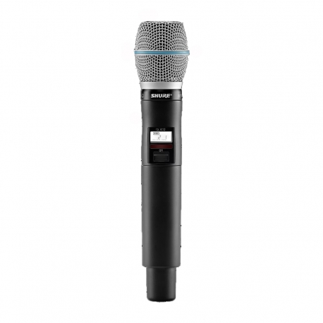 Shure QLXD2/B87A Nadajnik typu handheld z przetwornikiem Beta87A Shure QLXD2/B87A Nadajnik typu handheld z przetwornikiem Beta87A