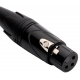 RED'S MUSIC MC1110BLK - Przewód mikrofonowy XLR-XLR 1m