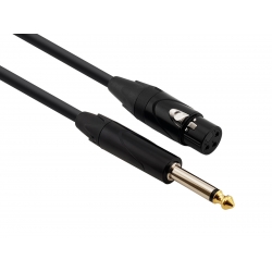 RED'S MUSIC MC1250BLK - Przewód mikrofonowy JACK-XLR 5m