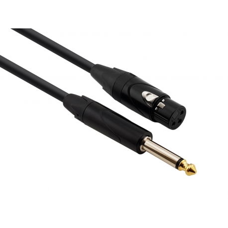 RED'S MUSIC MC1250BLK - Przewód mikrofonowy JACK-XLR 5m