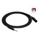 RED'S MUSIC MC1250BLK - Przewód mikrofonowy JACK-XLR 5m