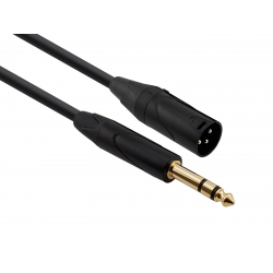 RED'S MUSIC MC1250BLK - Przewód mikrofonowy JACK-XLR 5m
