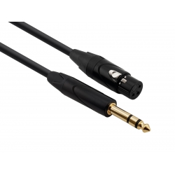 RED'S MUSIC MC1250BLK - Przewód mikrofonowy JACK-XLR 5m