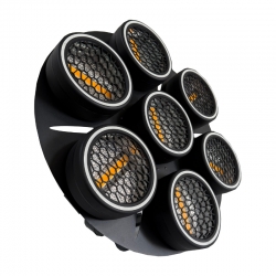 EVOLIGHTS LUMEN 7 RING 7x30W WW + 224x0,5W/31x0,2W oświetlenie sceniczne retro vintage