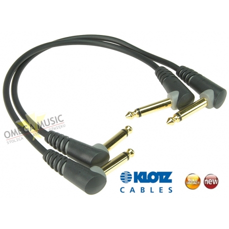 KLOTZ AU-AJJ0030 - Przewód Jack 6,3mm - Jack 6,3mm  0,3m patch cable 2szt.